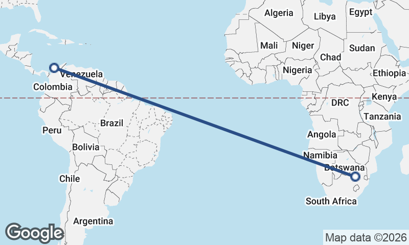 Johannesburg to Cartagena