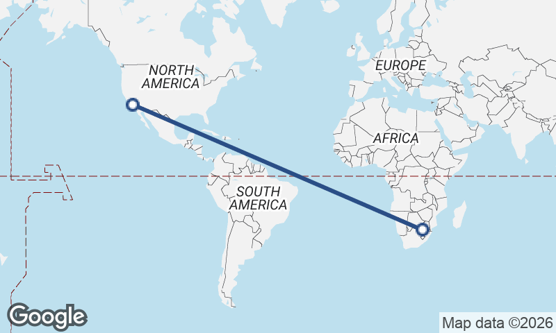 Johannesburg to Los Angeles