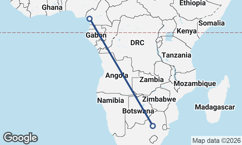 Johannesburg to Douala