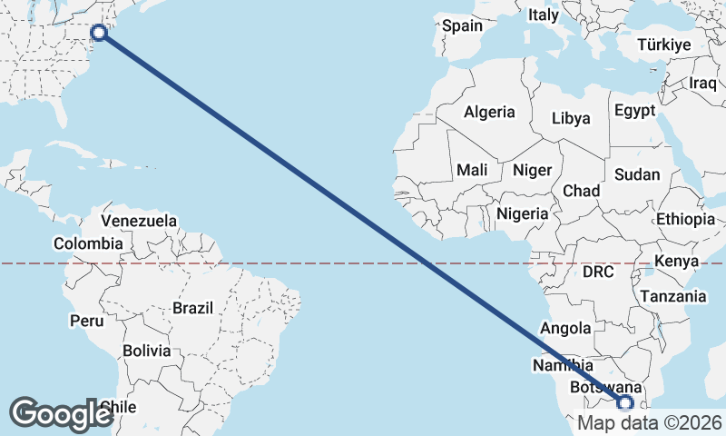 Johannesburg to New York