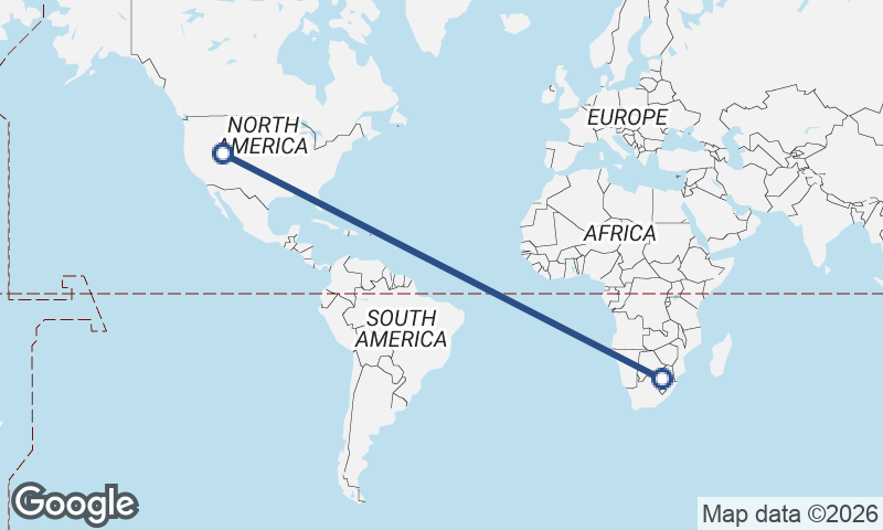 Johannesburg to Salt Lake City