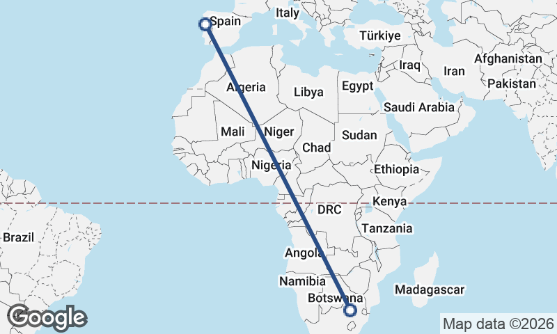 Johannesburg to Porto