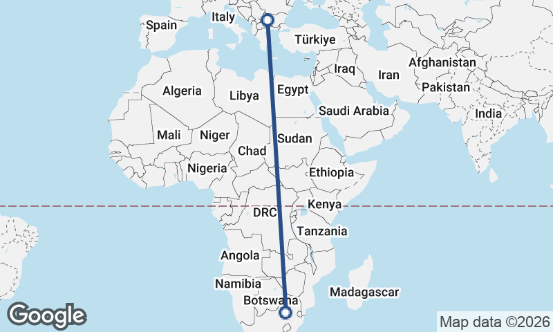 Johannesburg to Sofia
