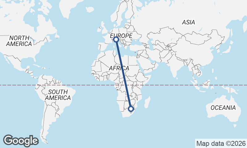 Johannesburg to Trento