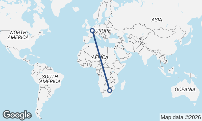 Johannesburg to Reims