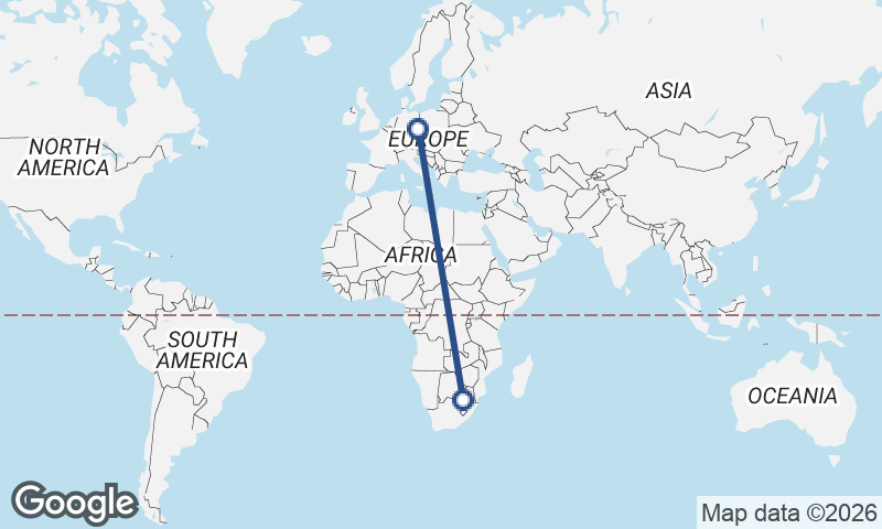 Johannesburg to Dresden