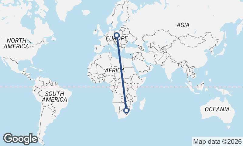 Johannesburg to Wrocław