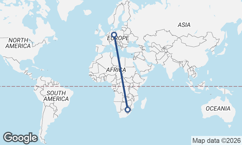 Johannesburg to Leipzig