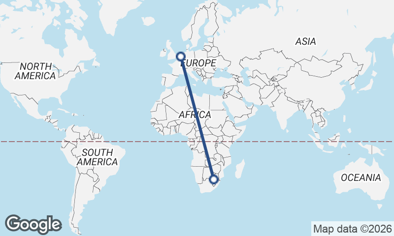 Johannesburg to Rotterdam