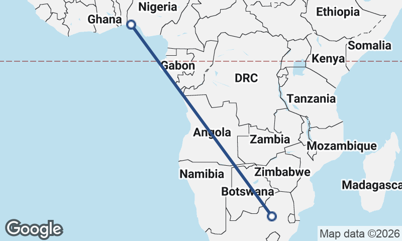 Johannesburg to Lagos
