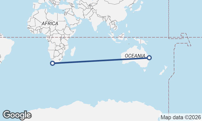 Brisbane to Cape Town