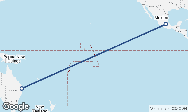 Brisbane to Mexico City