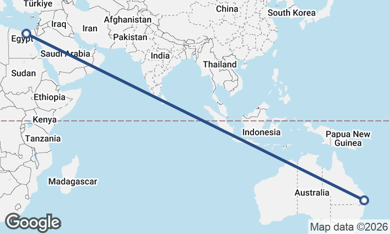 Brisbane to Cairo