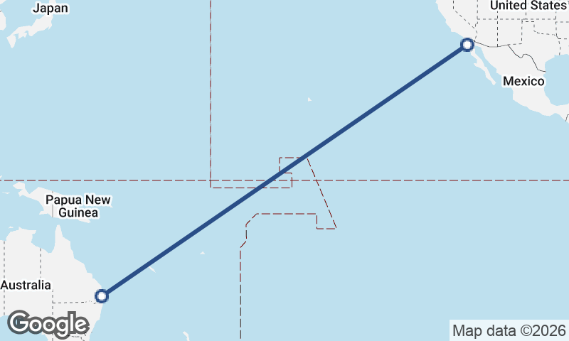 Brisbane to Ensenada