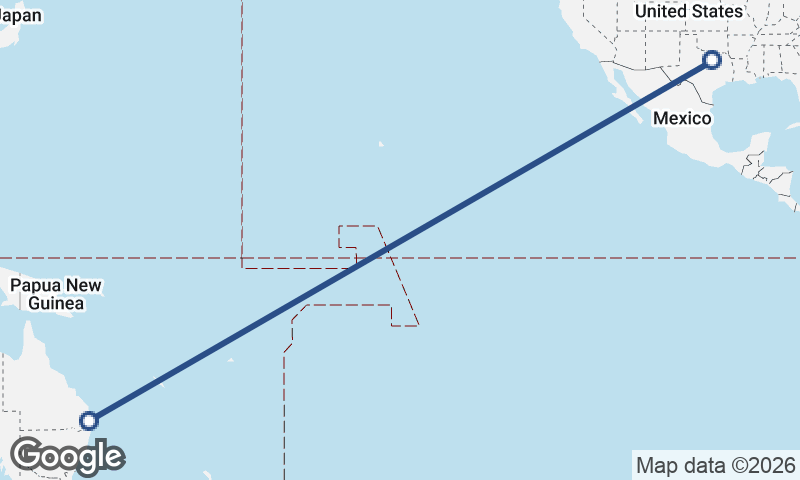 Brisbane to Fort Worth