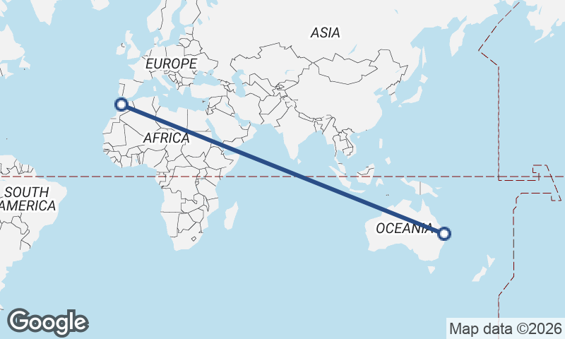 Brisbane to Casablanca