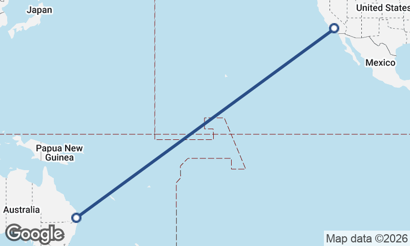 Brisbane to Los Angeles