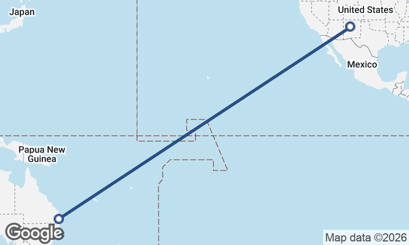 Brisbane to Albuquerque