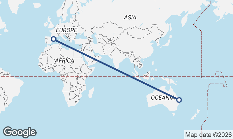 Brisbane to Tarragona