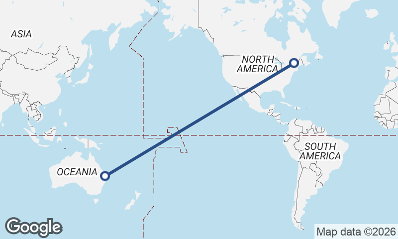 Brisbane to Montréal