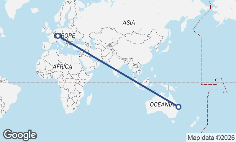 Brisbane to Stuttgart