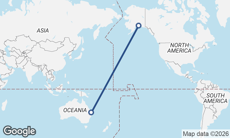 Brisbane to Anchorage