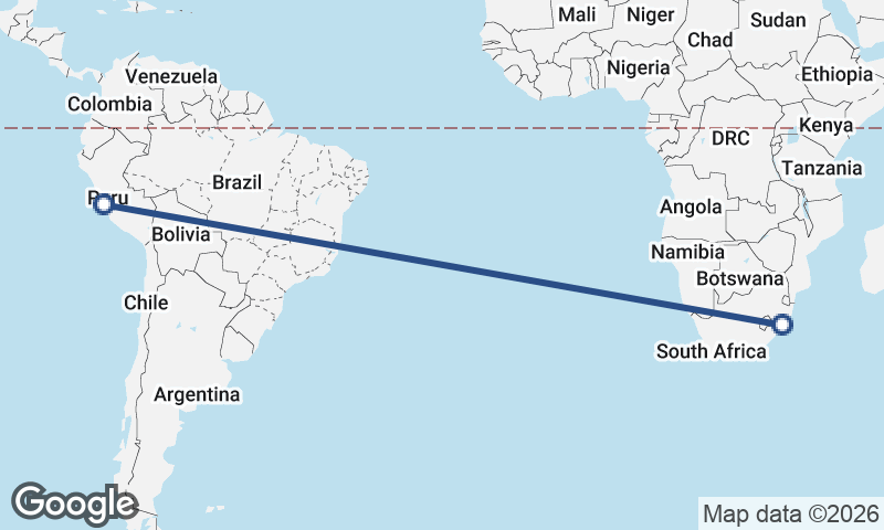 Durban to Lima