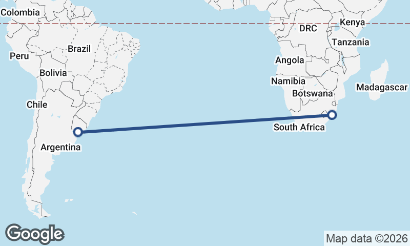 Durban to Montevideo