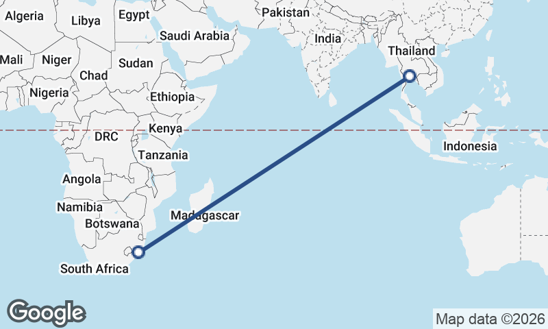 Durban to Bangkok