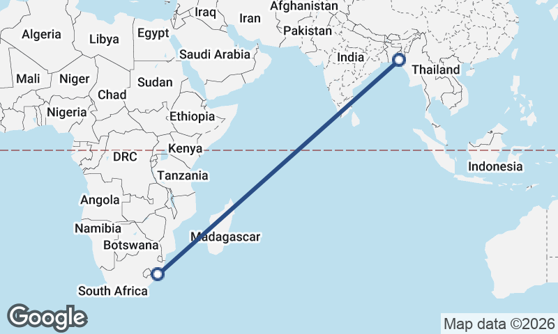 Durban to Chittagong