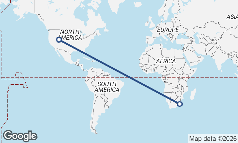 Durban to Salt Lake City