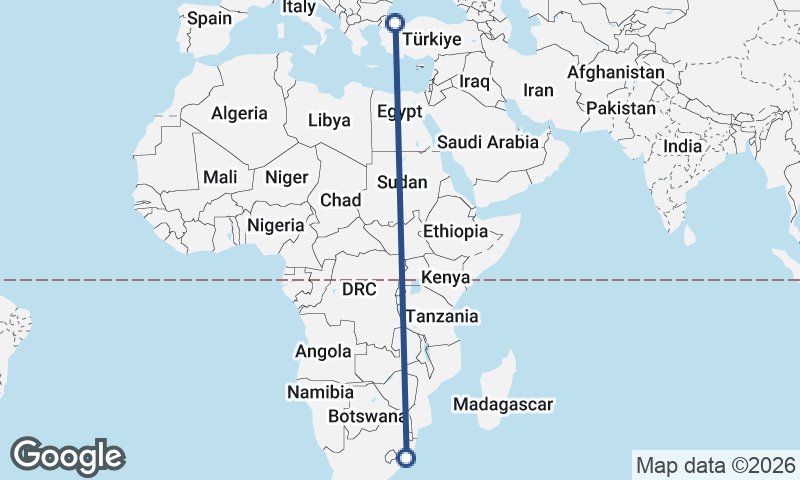 Durban to Istanbul