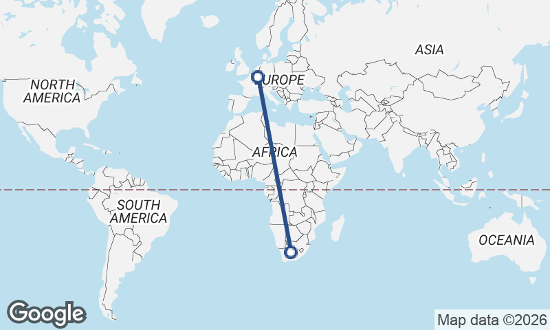 South Africa to Luxembourg