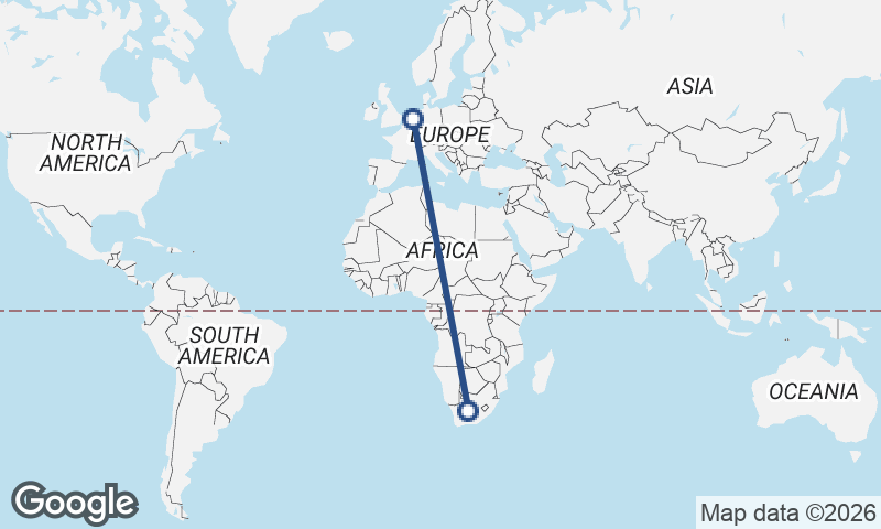 South Africa to Netherlands