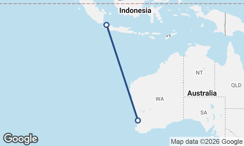 Perth to Jakarta