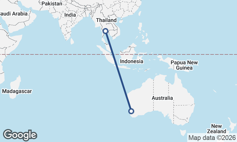 Perth to Bangkok
