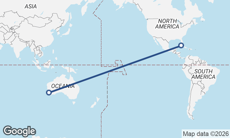 Perth to Havana