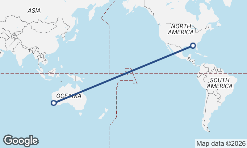Perth to Panama City