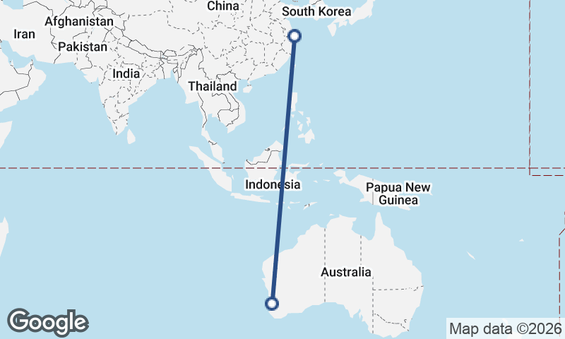 Perth to Shanghai