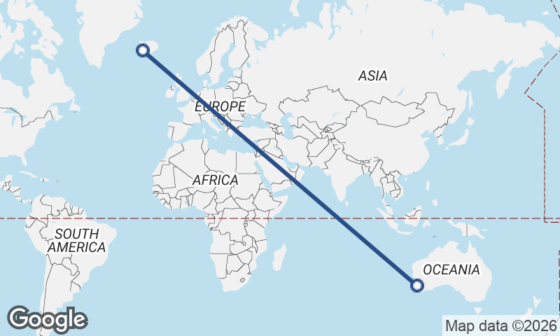 Perth to Reykjavík