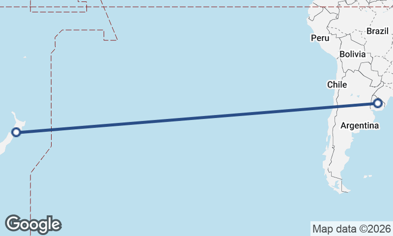 Uruguay to New Zealand