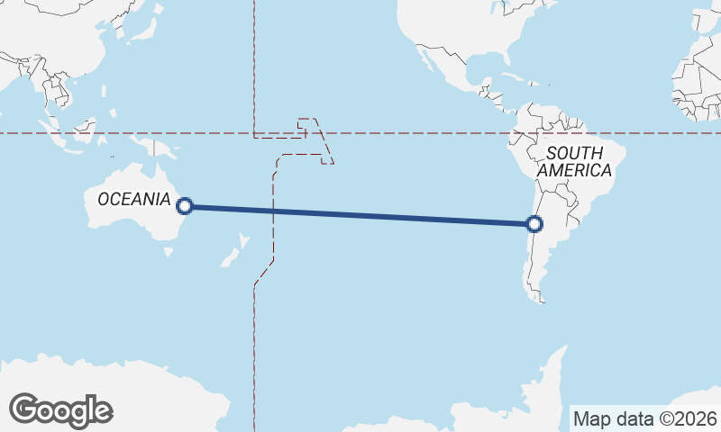 Santiago to Brisbane