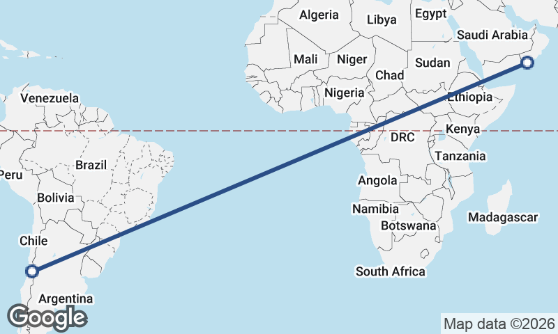 Santiago to Şalālah