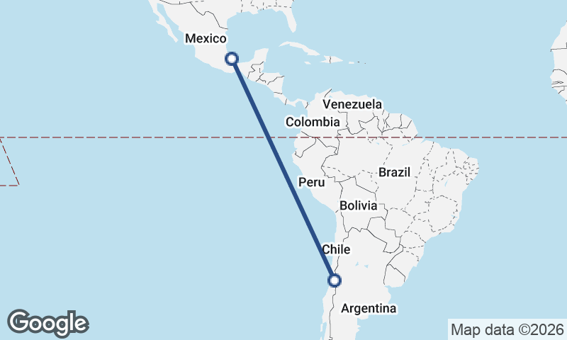 Santiago to Veracruz