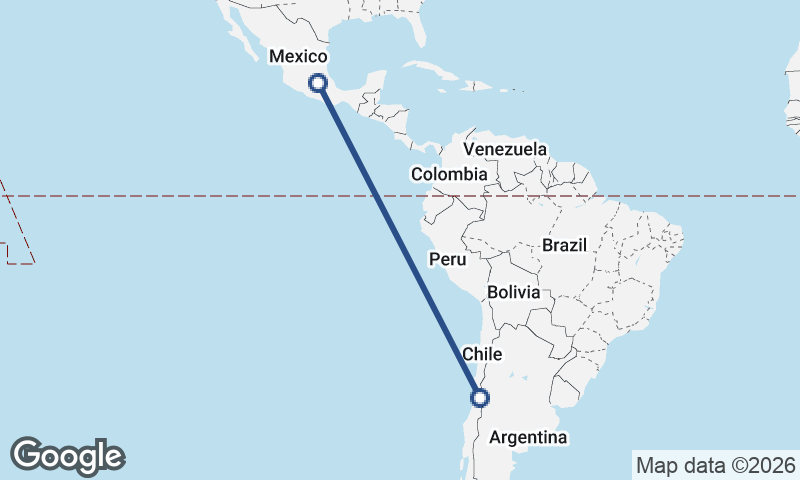 Santiago to Mexico City