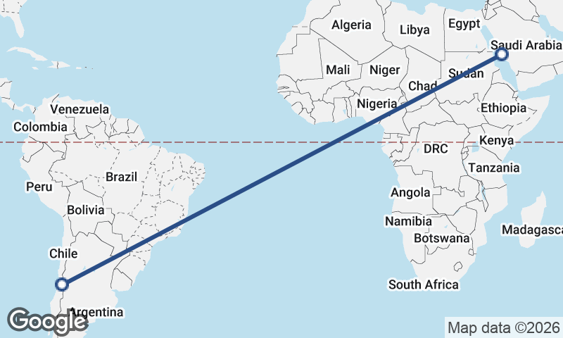 Santiago to Jeddah