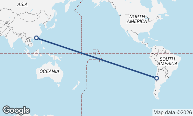 Santiago to Hong Kong