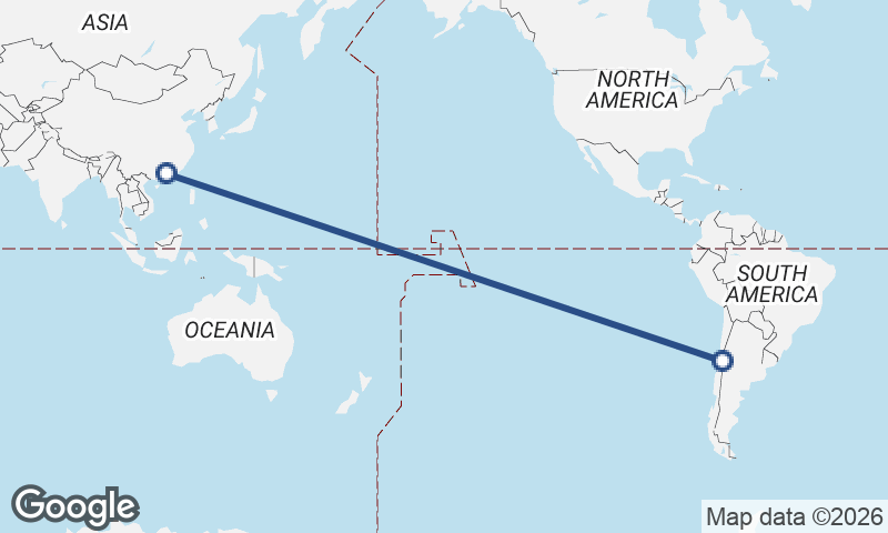 Santiago to Guangzhou