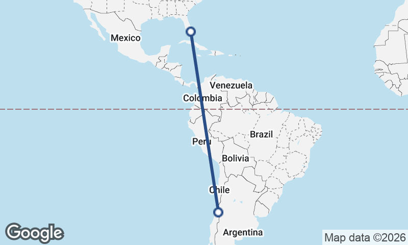 Santiago to Miami
