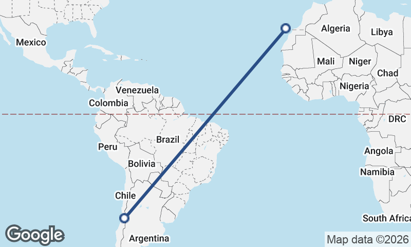 Santiago to Las Palmas de Gran Canaria